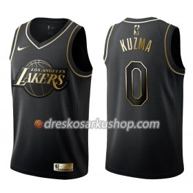 Muški NBA Dres Los Angeles Lakers Kyle Kuzma 0 Nike Crna Golden Edition Swingman